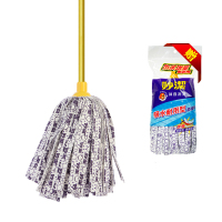 妙洁(MIAOJIE)水耐磨耐用更换方便布质神奇家用拖把 送 拖把替换装60202 清洁工具