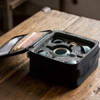 大润窑(DA RUN YAO)随行天下哥窑8件套功夫茶具整套 蓝灰色.