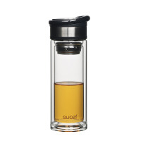果兹 GZ-S18悦动双层杯茶隔水杯子 便携创意泡茶杯 300ml 单个装