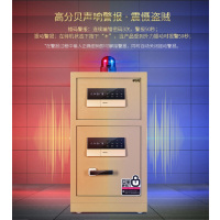 得力(deli) 16653 镇山虎系列高80cm双层保管柜 双门保险家用办公保管箱 deli