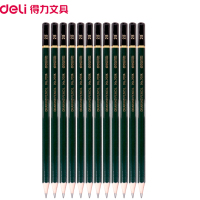 得力 (deli) 7084-2B高级绘图铅笔(12支/盒)*3 黑色, 黑色
