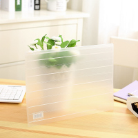 得力(deli)5523透明拉边袋A4透明磨砂文件袋文件整理10个装(个)