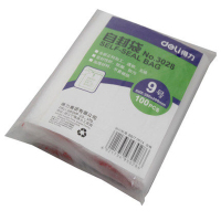得力(deli)3028防潮防污自封袋 密封塑料型封口收纳袋(包)