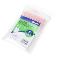 得力(deli) 3024 加厚自封袋 5号14*10cm透明密封袋塑料袋 资料袋(个)