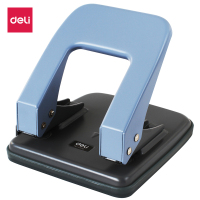 得力(deli) 双孔打孔机0104打孔器孔距80mm打洞机办公用品文具35页 2个装