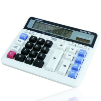 得力(deli)2135太阳能双电源电脑按键桌面计算器 12位数