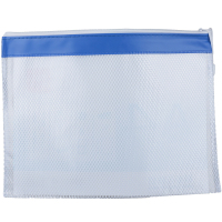 得力(deli)5830 A4透明文件袋资料袋 网格拉链袋 学生试卷袋网格拉链袋 244*321mm5个装(个)