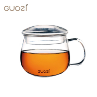 果兹 GZ-S13 园趣花茶杯过滤水杯子花茶杯透明耐热玻璃杯泡茶杯 250ml 单个装