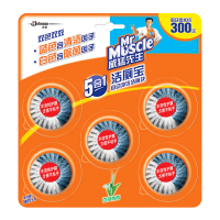 威猛先生 (Mr Muscle)洁厕剂 蓝泡泡 洁厕灵洁厕球双色5合一百草清香 5枚装(双色) 单卡价格