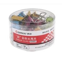 齐心(COMIX) B3683 萌彩色长尾票夹 5号 216筒/箱 一箱起订一百起订 单筒价格