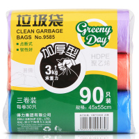 得力(deli) 9585 彩色加厚型点断式垃圾袋 45*55CM 3卷/袋 单袋价格