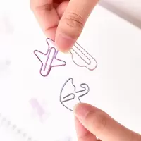 得力(deli)0055可爱回形针韩国小清新卡通彩色动物金属曲别针盒装 12枚/盒