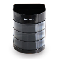 得力(deli) 9147 三层多功能办公笔筒 多色可选单个价格