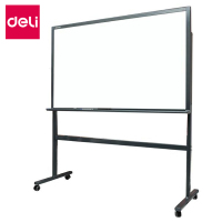 得力(deli) 8737_H 型架磁性玻璃白板900*1500mm(灰色) 单块装