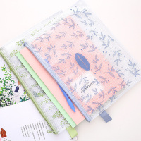 得力(deli) 96182网格拉链袋a4资料袋防水b5半透明文件袋办公用 12个装/组 单组价格