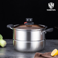 诺顿(NORTON) 2ZHEM028 赫尔曼多用蒸锅 不锈钢双层加厚汤蒸锅单个价格