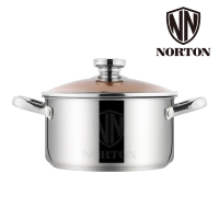 诺顿(NORTON)3TZF020 战釜复合刚汤锅直径20CM 复合不锈钢 单套装