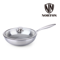 诺顿(NORTON) 1JOD032炒锅系列 欧典全能煎炒锅 304食品级不锈钢 2250G 32cm 单套装