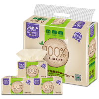 洁柔(C&S) MR001-01N 洁柔低白度纸面巾(自然木软抽)130抽3层*6包/提 单提装