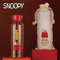 史努比(SNOOPY) 耐热玻璃杯袋组SP-B159E 玻璃杯袋组单个装