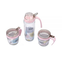 史努比(SNOOPY) SP-F002E马卡龙调味三件组玻璃+PP+AS 壶: 500mL调味罐:200mL×2单套装