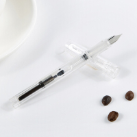 宝克(baoke) PN1008 直液式钢笔 商务办公墨水笔透明钢笔学生练字笔钢笔 12卡/盒 单盒价格