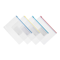 齐心(COMIX) F54 办公必备拉链袋 A5 混色 20个/包 单包价格