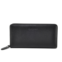 外交官 DS-1268-4 拉链手包 牛皮+合成材料 20×2.5×10cm 黑色 单个装