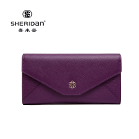 喜来登(XILAIDENG) NL190433S女式长夹二层十字纹牛皮 19*10*3.5cm 0.15kg 紫色单个装