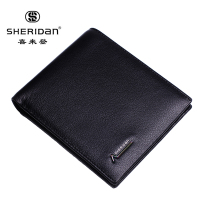 喜来登(XILAIDENG) NL161011S 横款钱包 头层牛皮 10*12*10cm 0.1kg 黑色单个装