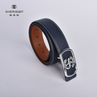 喜来登(XILAIDENG) NL71056S 男款皮带 牛剖层皮 板扣 锌合金 110-130cm 藏蓝色单个装