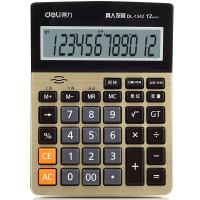 得力(deli) 1542A 12位真人语音计算器 大屏幕土豪金计算器 办公计算机计算器真人语音大屏幕 金色 1个价格