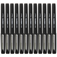 得力(deli) S34 中性笔 1.0mm 子弹头 黑色 12支/盒 单盒价格