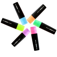 得力(deli) S600 彩色荧光笔 记号笔 粉色 绿粉黄蓝紫橙6色备注 10支/盒 1盒价格