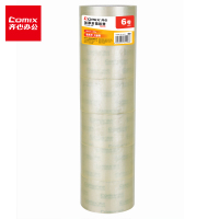 齐心(COMIX) F5505-6 封箱胶带 6卷/筒 单筒价格