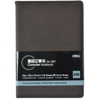 得力(deli) 3327 高级记事本 160张-25K-205mm*143mm 黑棕颜色随机 单本装