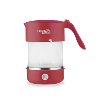 乐扣乐扣(Lock&Lock)EJK817RED折叠电热水壶0.5L PP+304不锈钢+硅胶110×175×165mm