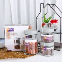 艾格莱雅 A-MFG65/L3 厨意密封罐三件套厨房储存罐 玻璃罐 套装