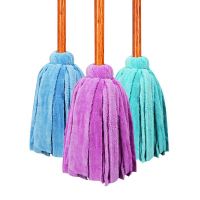 妙洁(MIAOJIE) 木柄白棉线拖把 吸水拖把 线条拖把 布条拖把 颜色随机 单把价格