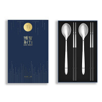 博友制鈦 KS4AS-001 筷子勺子4件套(情侣套装)