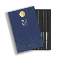 博友制鈦 TLH243-5 钛+碳合金六边形磨砂筷(5双装)