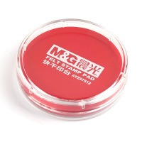 晨光 (M&G) AYZ97512A 红色快干印台 透明圆形印台 单个装