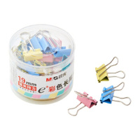 晨光(M&G) ABS92742 长尾夹 燕尾夹 办公夹子 凤尾夹 彩色蝴蝶夹凤尾夹票据夹 19mm 40个/筒 1筒装