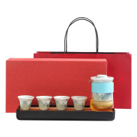 大润窑(DA RUN YAO) YX105 子墨千山居家套装(影青)水具水杯套装 单套装