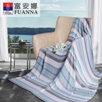 富安娜 (FUANNA)840g富安娜色织毯春夏季毛毯被毛巾被 - 初见 140*190cm 如图色