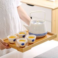 大润窑(DA RUN YAO) DRY055 相遇 特大号猪油白定制款 提梁壶500ML 茶杯50ML*4 茶盘 单套装