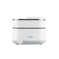 乐扣乐扣(LOCK&LOCK)EJR227WHT多功能电煮锅 1.8L PP+合金铝+钢化玻璃 白色 单台装