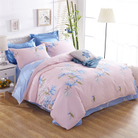 路易卡罗 (Louiskellog) 纯棉活性印花LK-0118 花间馨香四件套2.3*2.5m