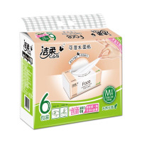 洁柔(C&S) 抽纸 可湿水面纸（中号 720抽*3层6包装）天然无香型 30包/件