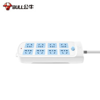 公牛(bull) 插座GN-604 8位过载保护接线板 无线插排插线板带拖线板插板 3米